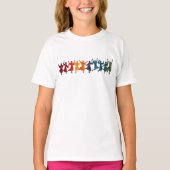 Tien Heren een springende uitsnede stencil-stijl 4 T-shirt (Voorkant)
