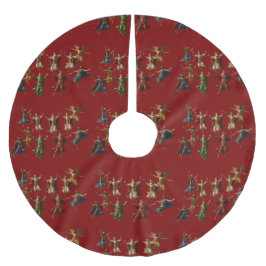 Tien Heren Springen De Tien Geboden Vector Kerstboom Rok