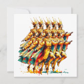 Tien heren springen | Twaalf dagen van Kerstmis Feestdagenkaart (Voorkant)