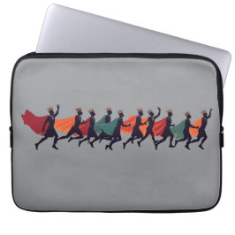 Tien Heren Springen Uitknippen in Sjabloonstijl 2 Laptop Sleeve