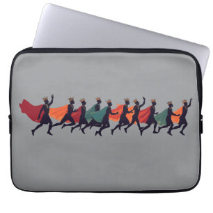Tien Heren Springen Uitknippen in Sjabloonstijl 2 Laptop Sleeve