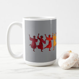Tien Heren Springen Uitknippen in Sjabloonstijl 4 Koffiemok