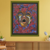 Tien hergedefinieerd - Sikkelcel Art Canvas Groen Afdruk (Insitu (Woonkamer))