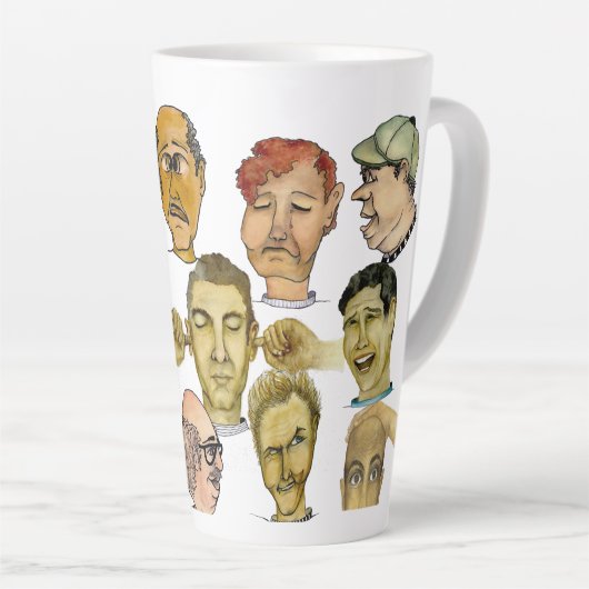 Tien Hilarious Funny jongens op een 17 oz. Latte Mok (Rechterhoek)