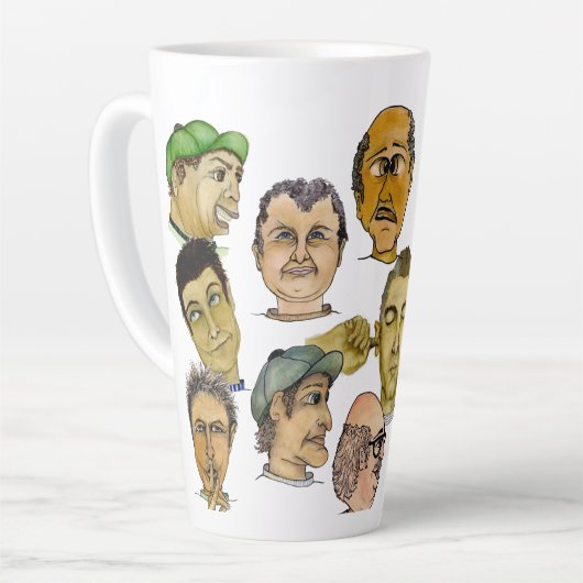 Tien Hilarious Funny jongens op een 17 oz. Latte Mok (Linkerhoek)