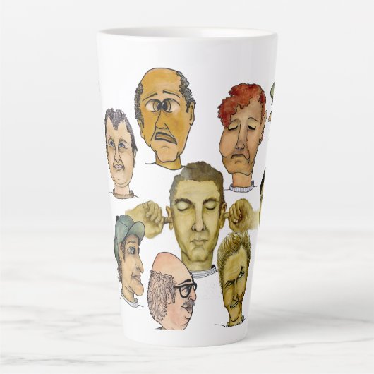 Tien Hilarious Funny jongens op een 17 oz. Latte Mok (Voorkant)