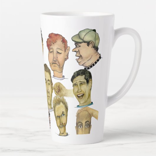 Tien Hilarious Funny jongens op een 17 oz. Latte Mok (Rechts)