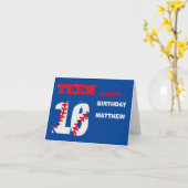 Tien honkbalverjaardagsgroet kaart (Gele Bloem)