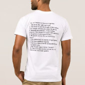 Tien hoofdredenen tot Datum van een technicus! T-shirt (Achterkant)