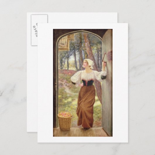 Tien in natte vorm (m/v op papier) briefkaart (Voorkant / Achterkant)