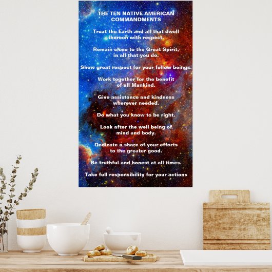 Tien Indische Indische Native Commando Poster (Keuken)