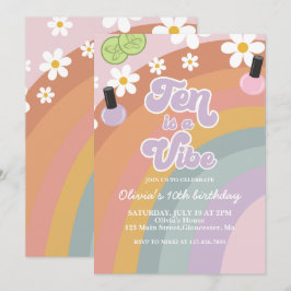 Tien is een sfeer Spa Regenboog 10e verjaardag Kaart