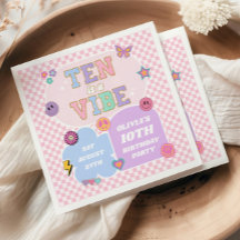 Tien Is Een Vibe Preppy Patch 10e Verjaardagsfeest