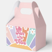 Tien is een Vibe Retro Sunshine Rainbow Daisy Bedankdoosjes (Voorkant)