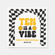 Tien Is Een Vibe Retro Tiende 10e Verjaardagsfeest