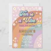 Tien is een vibe verjaardag uitnodiging (Voorkant)