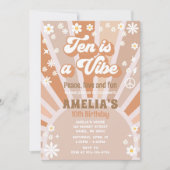 Tien is een vibe verjaardag uitnodiging (Voorkant)