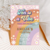 Tien is een vibe verjaardag uitnodiging