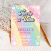 Tien is een vibe verjaardag uitnodiging