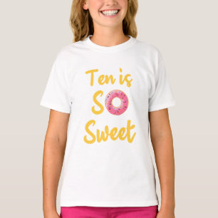 Tien is zo zoet, negende verjaardag tien t-shirt,  t-shirt