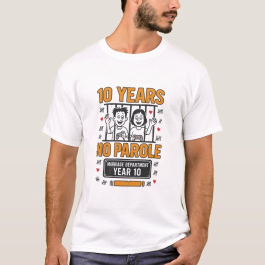 TIEN JAAR, GEEN VOORWAARDELIJKE VRIJLATING 10e Jub T-shirt (Voorkant)