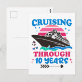 Tien jaar getrouwd Cruise Briefkaart (Voorkant / Achterkant)