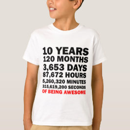 Tien jaar Geweldige T-shirt