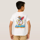 Tien jaar Geweldige! – Vetgedrukte stripstijl T-shirt (Achterkant volledig)