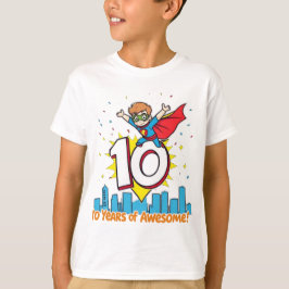 Tien jaar Geweldige! – Vetgedrukte stripstijl T-shirt