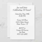 Tien jaar Geweldige vieren Kaart (Achterkant)