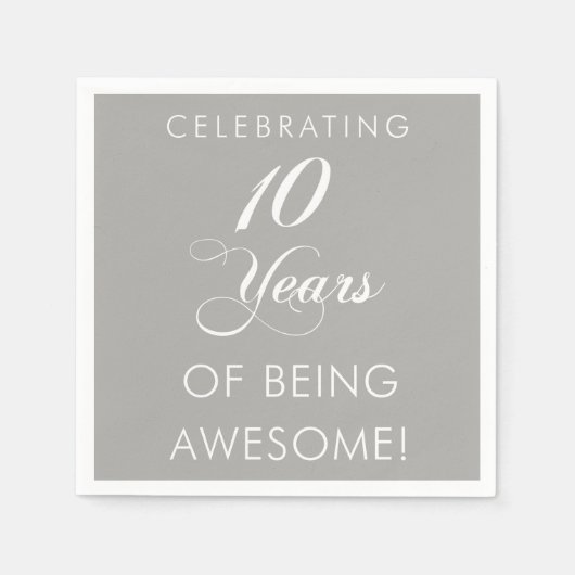 Tien jaar Geweldige vieren Servet (Voorkant)