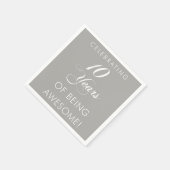 Tien jaar Geweldige vieren Servet (Hoek)