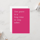 Tien jaar is een lange tijd kaart (Voorkant / Achterkant in situ)