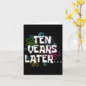 Tien jaar later grappige meme 10 jaar oude 10e geb kaart (Gele Bloem)