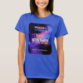 Tien jaar naam van verjaardagsfeest op maat t-shirt (Voorkant)