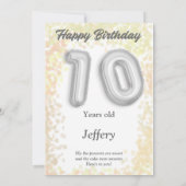 Tien jaar oude Happy Birthday-kaart (Achterkant)