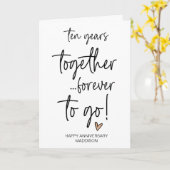 Tien jaar samen bruiloft Jubileum man Kaart (Gele Bloem)