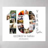 Tien Jaar Samen Trouwdag 18 Foto Poster (Voorkant)