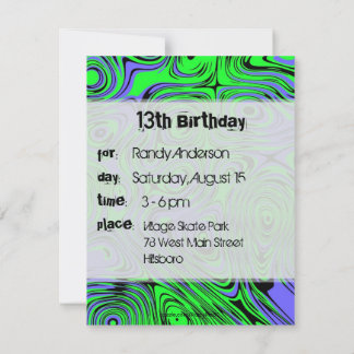 Tien jongens Birthday Party, Green Kaart