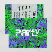 Tien jongens Birthday Party, Green Kaart (Voorkant / Achterkant)