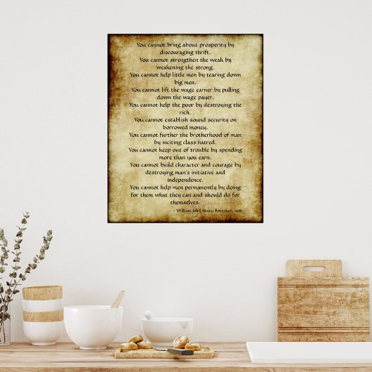 Tien kannots poster (Keuken)