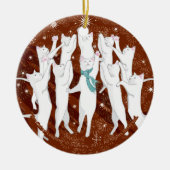 Tien katten a-Leaping... dubbelzijdig Keramisch Ornament (Voorkant)