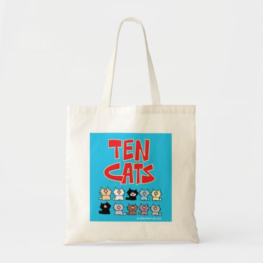 Tien katten - nu allemaal samen! tote bag (Voorkant)