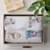 Tien Kerstkatten op een Witte Achtergrond Tissuepapier (Geschenk)