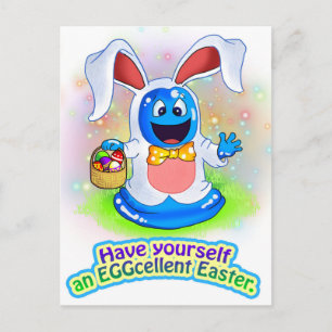 Tien kleine monsters: Boris de Blob Bunny Briefkaa Briefkaart