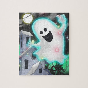 Tien kleine monsters:Gabbie de Ghost Puzzle Legpuzzel