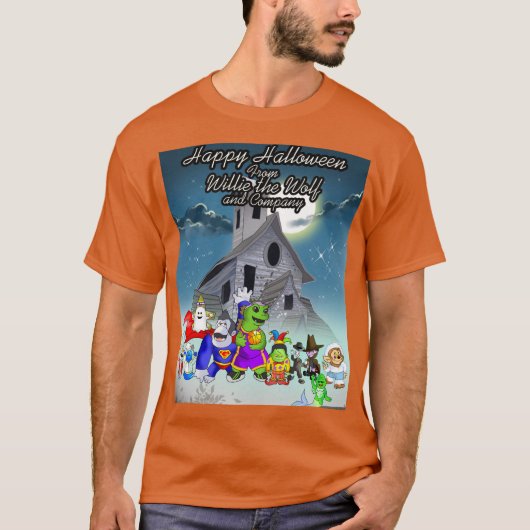 Tien kleine monsters gelukkig Holloween(v2) T-shirt (Voorkant)