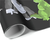 Tien kleine monsters inpakpapier (zwart) (Rol Hoek)