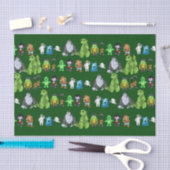 Tien kleine Monsters Tissue Paper (groen) Tissuepapier (Craft)