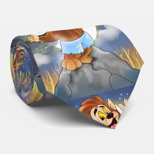 Tien kleine monsters:Willie het Wolf(No Sparkle)St Stropdas (Opgerold)